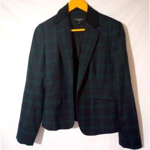 Talbots blue and green plaid Blazer Size 6
